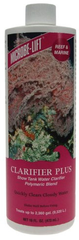 MICROBE-LIFT Clarifier Plus Meerwasser - (Hocheffizienter Wasserklärer für alle Meerwasser Aquarien, bindet schnell und sicher Schwebstoffe sowie naturbedingte und chemische Verfärbungen im Wasser, schafft kristallklares Wasser, für Tiere unbedenklich und ohne die empfindliche Biologie Ihre Aquariums zu beeinflussen, Wasseraufbereiter, ausreichend für 9.200 Liter) 473 ml