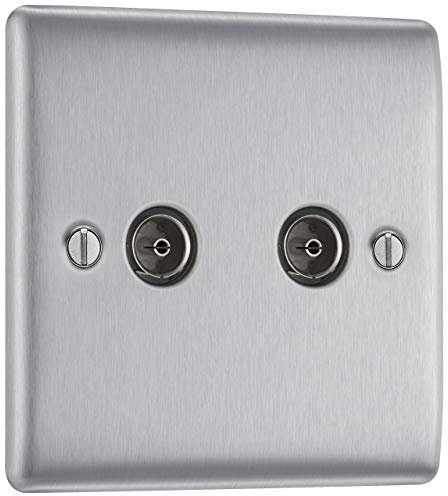 BG Electrical Double Co-Axial Socket