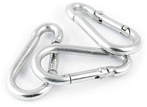 10 Stück Karabinerhaken 10mm feuerwehr karabiner haken | Stahl C15, galvanisch verzinkt DIN 5299 D | Seilzubehör Zubehör Seil Drahtseil Zubehörteile | DQ-PP