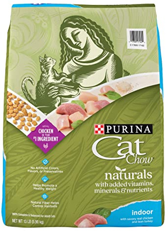 Purina Cat Chow Hairball, Healthy Weight, Indoor, Natural Dry Cat Food, Naturals Indoor - 13 lb. Bag