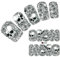 JUSTFOX - Nagel Sticker Tattoo Nail Art Totenkopf Rosen