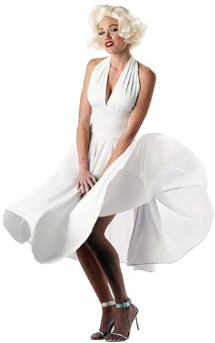 California Costumes Marilyn Monroe Kostüm Kleid, Weiss/opulenter Garten, XL