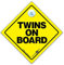 Zwillinge an Bord Autoschild, Schild, Bord, Baby A, Auto A Zeichen, Traditionelle Unisex Twins Baby-Schild, Stoßstange Aufkleber Baby, Aufkleber, A, Mutterschaft, Schwangerschaft