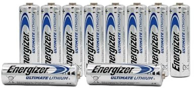 Energizer Ultimate Lithium, 10 batterie AA, L91, lunga durata per dispositivi ad alto consumo, più leggeri e 20 anni di vita