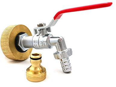 Raccord femelle S60x6 Laiton - Robinet Laiton Chromé 3/4 pouce avec Raccord Rapide Laiton