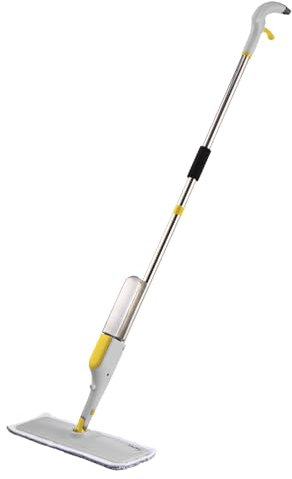 Apex Sistema Lavapavimenti Spray Mop con Panno 40cm in Microfibra, Serbatoio, Testa Snodata, Pulizia Senza Secchio