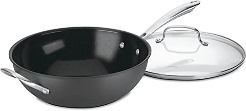 Cuisinart GG26 – 30H Greengourmet Hard-anodizzato Antiaderente stir-Fry Wok con Copertura in Vetro