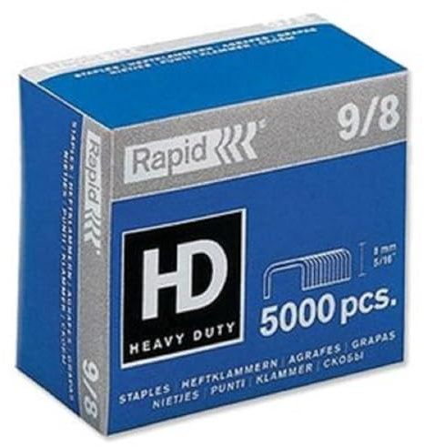Rapid 24871000 Heftklammern 9/8mm Super Strong, verzinkt, 5000 Stück