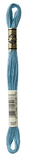DMC 6-Strand Embroidery Cotton Floss, Turquoise