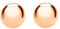 CARISSIMA Women's 9 ct Rose Gold 7 mm Ball Polished Stud Earrings
