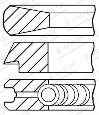 Goetze Engine 08-425000-00 Kolbenringsatz