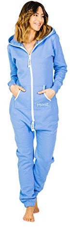 Moniz Damen Jumpsuit, Onesie, Overall (graublau, M)