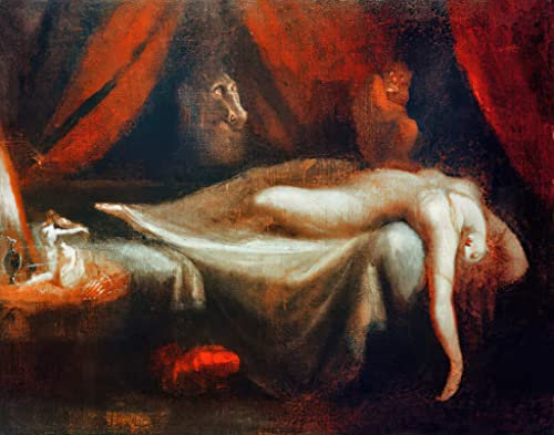 Kunstdruck/Poster: Johann Heinrich Füssli Die Nachtmahr - hochwertiger Druck, Bild, Kunstposter, 100x80 cm