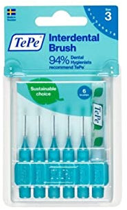 Orange Interdentalbürsten von Tepe, 0,45 mm – 1 Stück.