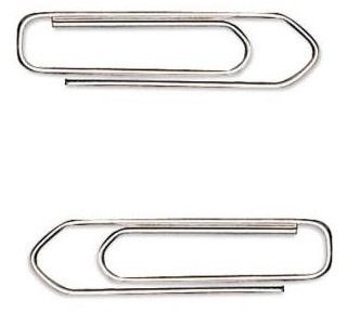 Whitecroft Essentials 33241 Value 27mm Large No Tear Paperclip (Pack of 1000)