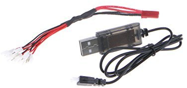 efaso Ersatzteil Quadcopter Syma X5 / X5C - Mehrfachladekabel + USB-Ladekabel