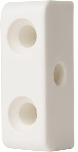 Merriway BH03650 Plastic Furniture Modesty Blocks, White, 36mm, Pack of 10 | Join furniture panels neatly at right angles | ideal for cabinet assembly, cupboard repairs and flat-pack furniture.