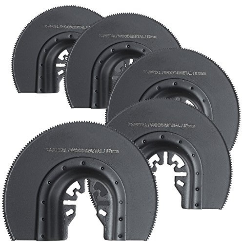 AGT Professional Säge Blatt: Bimetall-Rundsägeblatt, 87 mm, HSS, Schnellspannung, 5er-Set (Sägeblätter, Multifunktionswerkzeug)