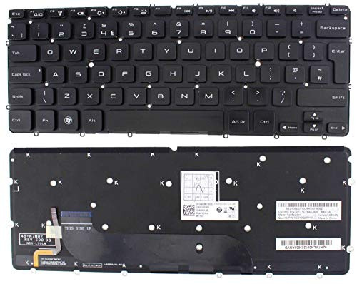 Brand New Repalcement for Dell Studio XPS 12 / 13 / L321X / L322X / 9Q23 - UK Language Backlit Keyboard P/N: YJTP8 - Sold by TB