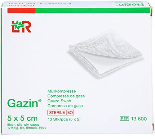 GAZIN Kompressen 5x5cm 8fach steril, 5X2 St