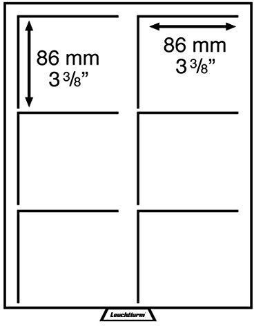 Leuchtturm 331319 Münzbox XL - Facheinteilung: 2 x 3 - Innenformat: 86 x 86 x 22 mm - eckige Fächer - Rauchfarben