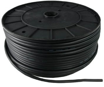 DMX Cable 100m Roll 3 Core Black For Light Fittings & Controllers