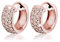 Elli Creolen Silber 925 Rosé Vergoldet 18K Damen Ohrringe für Frauen Kreolen mit Steinen 0.015ct Durchmesser 15mm Hoops 0303523115