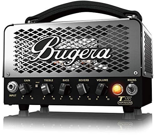Bugera T5 INFINIUM Testata amplificatore valvolare a gabbia da 5 Watt con moltiplicatore di durata del tubo INFINIUM e riverbero