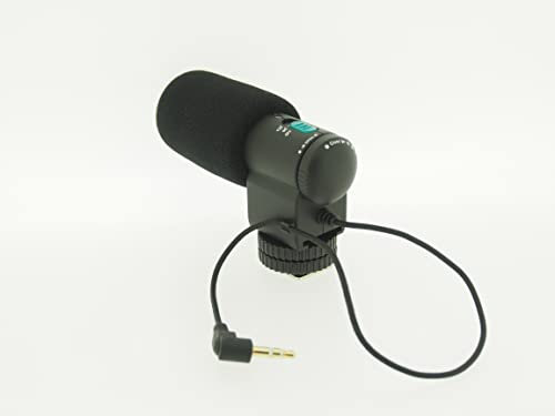 vhbw microfono stereo compatibile con Canon PowerShot N100, G3x, G12, G15 fotocamera - Microfono esterno