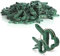 com-four® 60x Pflanzenklemmen - Rankhilfen zur Sicherung von Pflanzen - Pflanzenklammern in 2 Größen - Rankkäfige für Tomaten - Rosenklammern - grüne Pflanzenclips (060 Stück - Mix)