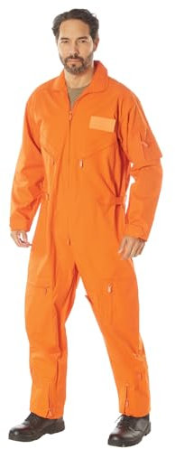 Rothco Flight Suit, Orange, Medium - Herren, Erwachsene, Arbeitskleidung, Utility - Overall