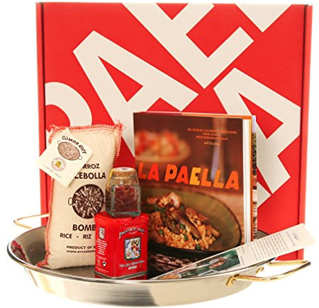 La Paella Kit with 14-Inch Stainless Steel Pan in Gift Box