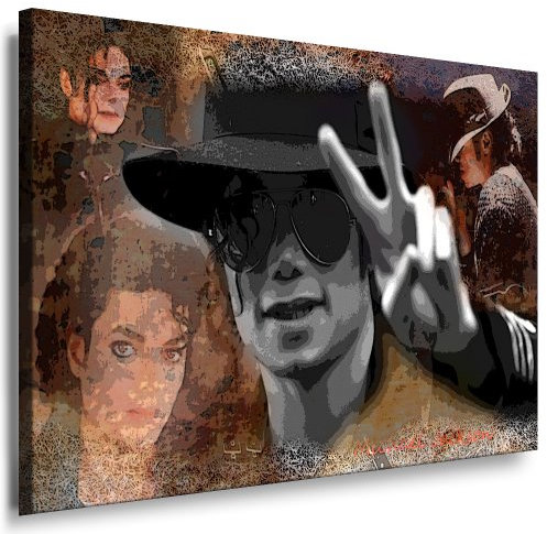 KunstdruckMichael Jackson / Bild 100x70cm / Leinwandbild fertig auf Keilrahmen/Leinwandbilder, Wandbilder, Poster, Pop Art Gemälde, Kunst - Deko Bilder