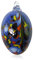 Lauschaer Glas Ostereier aus Glas mit Granulat verschiedene Größen und Sets mundgeblasen handgeformt (d 5cm L 8cm, Hellblau)