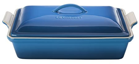 Le Creuset Stoneware Heritage Covered Rectangular Casserole, 4 qt. (12 x 9), Marseille