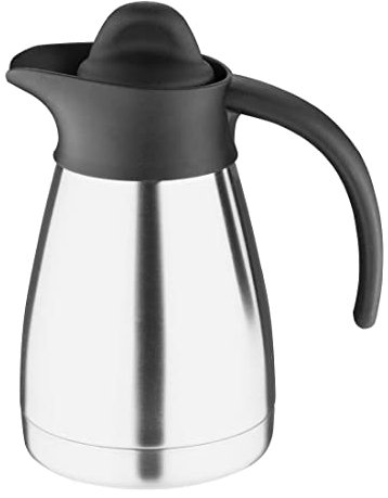 Olympia Pichet isotherme bouchon à vis Olympia 500ml, Acier inoxydable et noir, 193(H) x 105(Ø)mm, Acier inoxydable, GD297