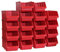 18er Set Sichtboxen PP Gr. 2/L rot NEU 215/185x100x75mm Sichtbox 18 Stapelboxen