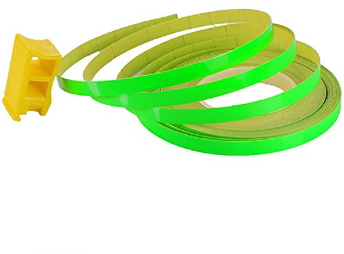 Felgen Rand Aufkleber 6mm x 8,5m Streifen Pin-Stripe Auto Motorrad (Neon Grün)