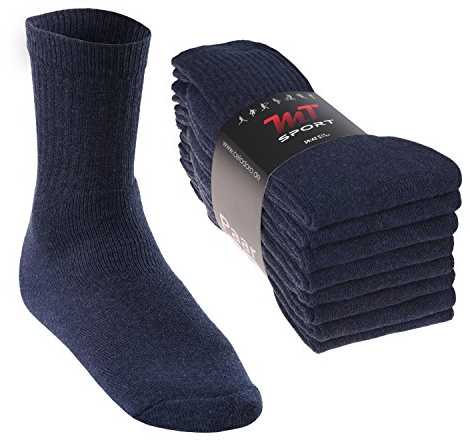 MT Damen und Herren Sport- und Freizeitsocken (8 Paar) Tennissocken - Jeansblau 43-46