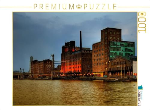 CALVENDO Puzzle Wehrhahnmühle (im Hintergrund Küppersmühle) | 1000 Teile Lege-Größe 64 x 48 cm Foto-Puzzle für glückliche Stunden