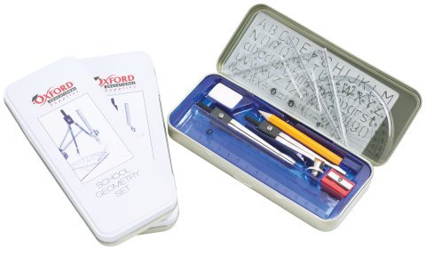 Oxford Educational Supplies Geometry Set in a Tin
