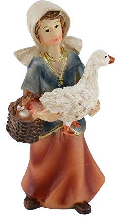 Mit Huhn und einem Korb, der für 9 cm Figuren geeignet ist
