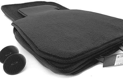Fußmatten für E87 1er M1 (Velours) Automatten Set Matten 4-teilig, Schwarz, inkl. Original Boden Befestigung