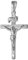 CLEVER SCHMUCK Silberner jugendlicher Anhänger Jesus Kreuz 25 mm Kruzifix mit INRI flache Form glänzend STERLING SILBER 925 im Schmucketui