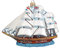 Christbaumschmuck,Weihnachtskugel,Segelschiff 1323
