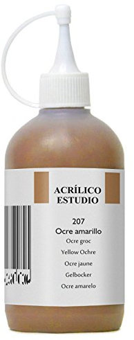 Lienzos Levante Estudio Pintura en Dispersión Acrílica, Amarillo (Yellow Ochre - 207), 250 ml