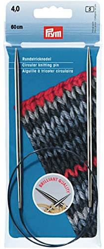 Prym 212142 Rundstricknadeln MS 60 cm 4,00 mm silberfarbig