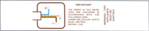 iwc5 enchufe código cableado eléctrico cinta etiquetas