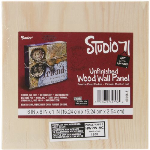 Darice Modèle Bois Brut Panneau Mural, 6 en 15,2 cm