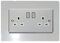Focus Plastics DOUBLE LIGHT SWITCH SOCKET COLOURED ACRYLIC SURROUND FINGER PLATE - BUY 2 GET EXTRA 1 FREE (10 COLOURS) … (Grey)